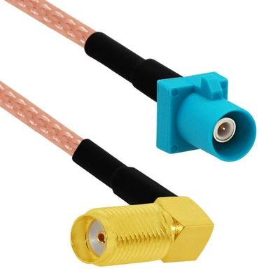 Universal to SMA Plug/Jack RG316 (50CM) Z-Type Male/Female (Water Blue) Pigtail Cable Adapter (Type 6)