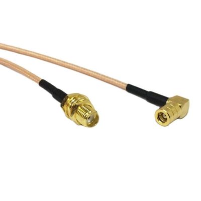SMA Female Nut to SMB Jack Right Angle RA Jumper 50CM (RG316)