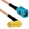 Universal to SMA Plug/Jack RG316 (15CM) Pigtail Cable Adapter (Type 12) (Z-Type Male/Female, Aqua Blue) view 1