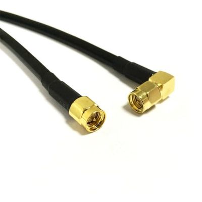 1 Piece SMA Male Switch SMA Plug Right Angle Pigtail Cable for WiFi Wireless Modem (30cm) (RG58)
