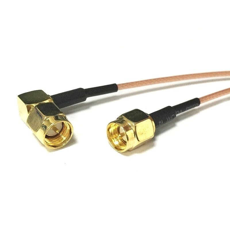 1 x SMA Male Switch to SMA Plug Right Angle Pigtail Cable for WiFi Wireless Modem (30cm) (RG178)