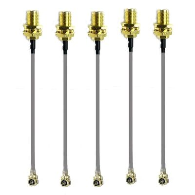 10-Pack U.FL Switch RP-SMA Female to Male pin-Tail Cable 10 cm for PCI Wireless Network Card Wireless Router