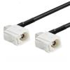 (B) Female to Female Right Angle Pigtail Cable Adapter RG174 (50CM) view 1