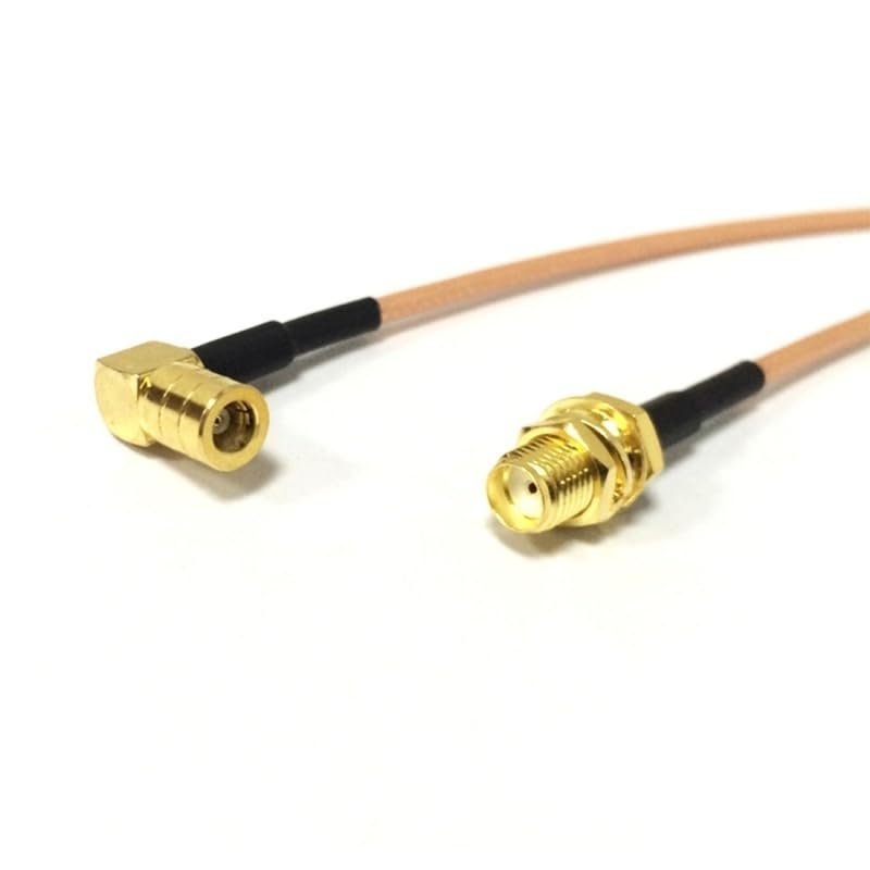 SMA Male Plug Female to SMB Right Angle RA Patch Cable for Wi-Fi (30cm) (SMA Female)