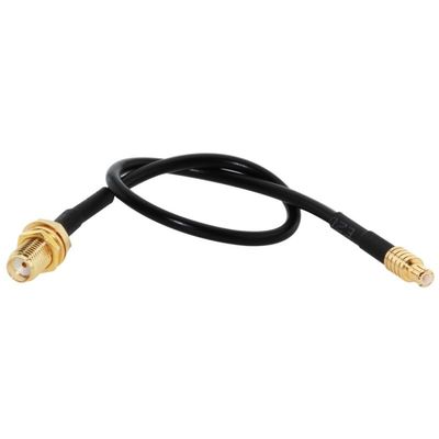SMA Female Bulkhead to MCX Male Straight Cable Adapter for Wi-Fi Wireless Routers (500CM) (RG174)