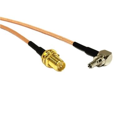 RP-SMA Female Nut to CRC9 Male Right Angle Connector RG316 Pigtail Cable Adapter 100cm for 3G