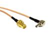 RP-SMA Female Nut to CRC9 Male Right Angle Connector RG316 Pigtail Cable Adapter 100cm for 3G view 1