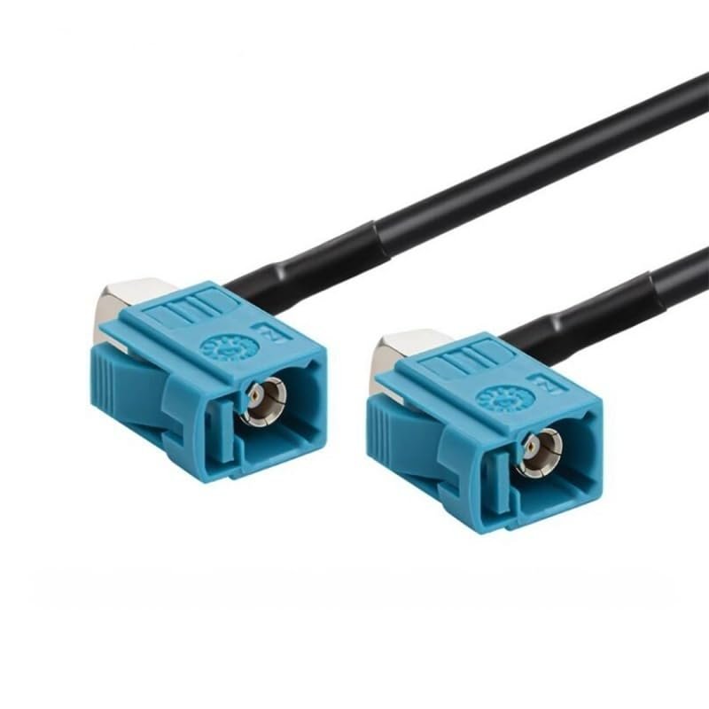(Z) Female to Female Jack Right Angle Pigtail Cable Adapter RG174 (100CM)