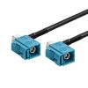 (Z) Female to Female Jack Right Angle Pigtail Cable Adapter RG174 (100CM) view 1