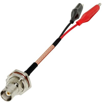 1-Pack BNC Female to Alligator Clip Extension Cable RG316 30CM