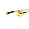 SMA Female/RP Nut 4-Hole Panel Chassis to MMCX Male Right-Angle Pigtail Cable RG316 for Wi-Fi Wireless Modems (15CM) view 1