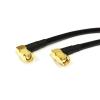 SMA Male Right Angle to RP SMA Plug 90 Degree Patch Cable Adapter (200CM) (RG58) view 1