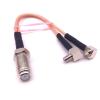 F-Type Female to 2 TS9 Male connectors, Dual TS9 Y-Type Splitter, Combiner, RG316 Cable Pigtail (50CM) view 1