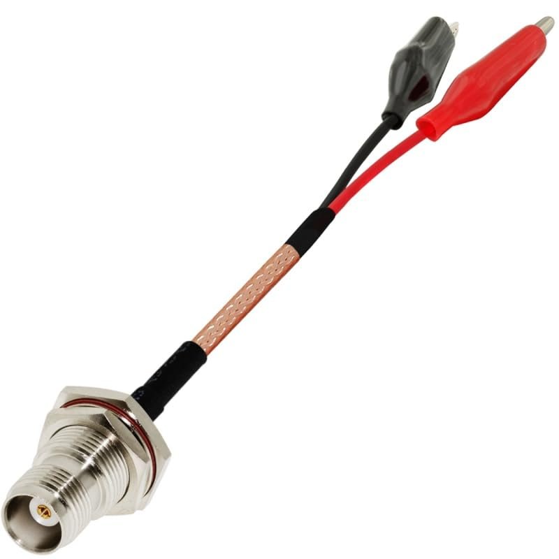 1-Pack TNC Female to Alligator Clip Extension Cable RG316 30CM