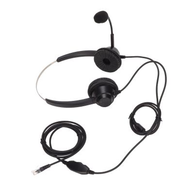 Ylwxzenith Customer Service Headset with Noise Cancelling Mic, Wired Telephone Headphone Binaural Design, RJ9 Plug Office Headset for Call Center VOIP Phones, Soft Ear Cushions and Adjustable