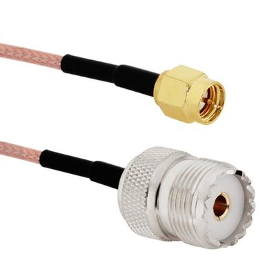 RG316 UHF PL259 SO239 to SMA Male Plug and Female Jack Straight Connector Jumper Pigtail Cable (20CM) (SMAJ-UHFK)