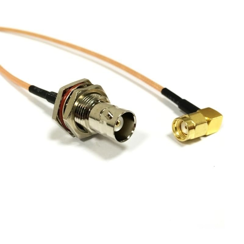 RP Plug to BNC Male/Female Bulkhead Pigtail Cable Adapter (15CM) (RPSMAJW-BNCKY)