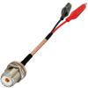1-Pack UHF Female to Alligator Clip Extension Cable RG316 50CM view 1
