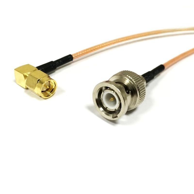 SMA Plug to BNC Male/Female Bulkhead Pigtail Cable Adapter (30CM) (SMAJW-BNCJ)