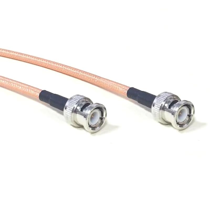 Audio Video BNC Cable Male to Male Straight Pigtail Adapter (50CM) (RG142)