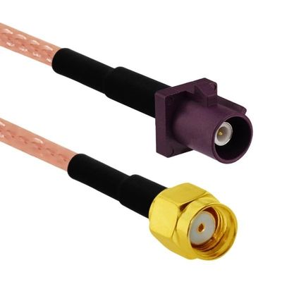 D-Sub Male/Female Purple to SMA Plug/Jack Pigtail Cable Adapter RG316 100cm for GPS (Type 2)
