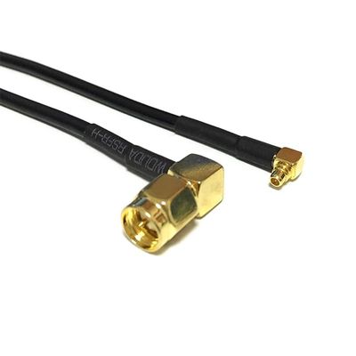 SMA Male Right Angle Switch MMCX Plug 90 Degree Pigtail Cable for Wireless Modem (20cm) (RG174)