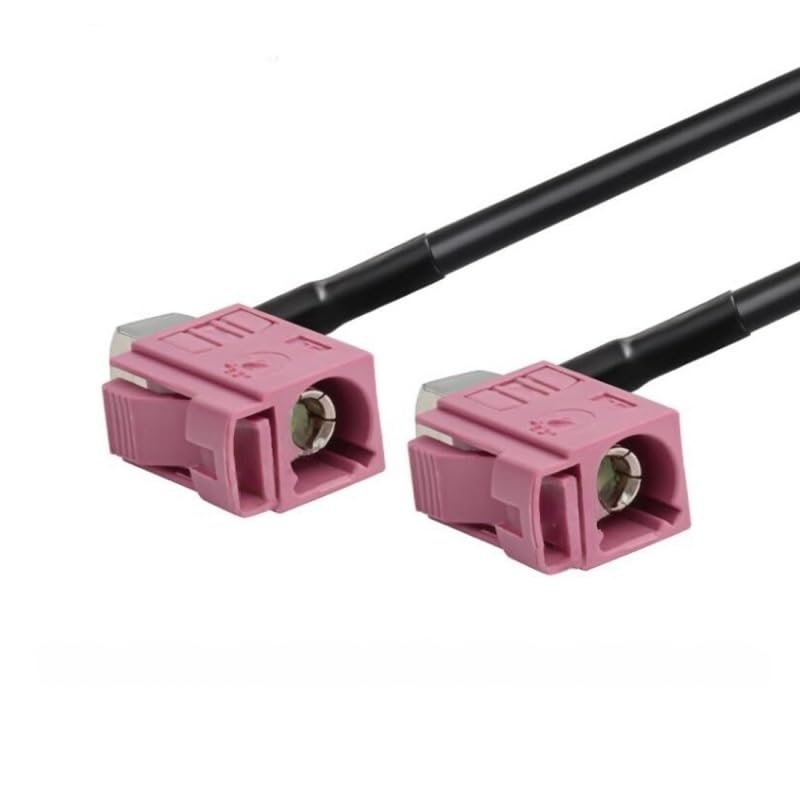 (H) Female to Female Jack Right Angle Pigtail Cable Adapter RG174 (100CM)