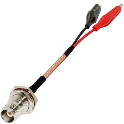 1-Pack TNC Female to Alligator Clip Extension Cable RG316 50CM