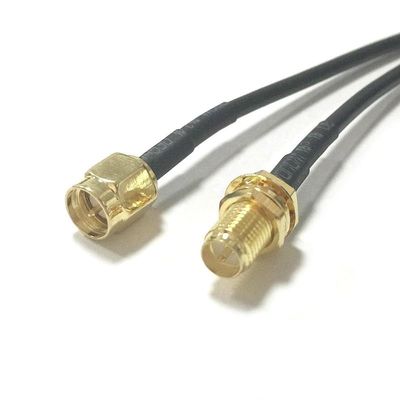 Wi-Fi Antenna Extender RP-SMA Female Jack to SMA Male Plug Jumper Cable (1000CM) (RG174)