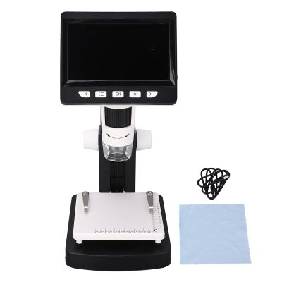 Vikye Digital Microscope, 1000X Handheld Portable Magnifier with 4.3Inch Color Screen 8 LED Lights for Adults Kids and Jewelry Inspection