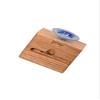 Klaas Artisan Blow Glass & Wood Smartphone Stand, Natural Passive Speaker Amplifier, Desk Organizer, Universal Compatibility, Unique Handcrafted Gift (Blue) view 2