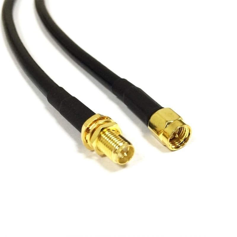 WiFi Antenna Extender RP-SMA Female Jack to SMA Male Plug Jumper Cable (200CM) (RG58)