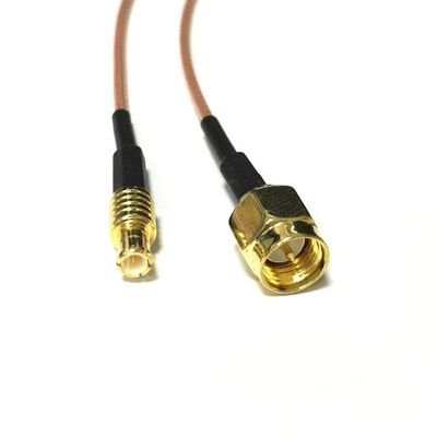 SMA Male Plug to MCX Male Straight Cable Adapter 6 Inch for WiFi ((10 CM) (RG178))