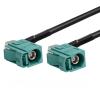(E) Female to Female Right Angle Pigtail Cable Adapter RG174 (15CM) view 1