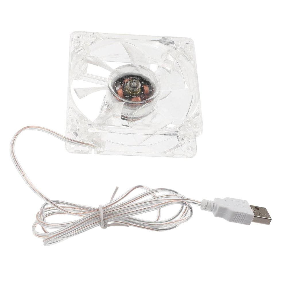 Angoily Transparent USB Pet Cage Cooling Fan for Hamster Rabbit Portable Lightweight Acrylic Fan for Small Animals with Sturdy Plastic for Improving Pet Comfort and Ventilation