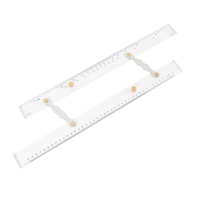 Denash 450mm Marine Navigation Parallel Ruler, Nautical Chart Plotting Tool with High Transparency Acrylic for Accurate Marking and Surveying at Sea