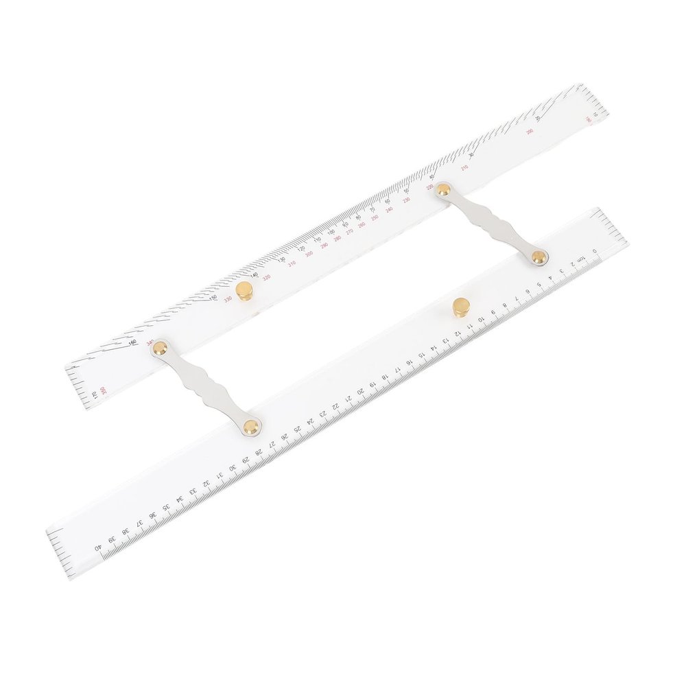 Denash 450mm Marine Navigation Parallel Ruler, Nautical Chart Plotting Tool with High Transparency Acrylic for Accurate Marking and Surveying at Sea