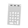 SEWACC Mechanical Numeric Keypad USB Key Pad with USB Ports Hub Silver Zinc Alloy Wired Keyboard for Laptop Desktop Xp to Plug and Play view 1