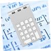 SEWACC Mechanical Numeric Keypad USB Key Pad with USB Ports Hub Silver Zinc Alloy Wired Keyboard for Laptop Desktop Xp to Plug and Play view 3