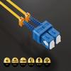 CableLeader 2m OS2 Short Boot SC to SC UPC Duplex Corning Fiber Optic Cable SingleMode 9/125 LZSH/OFNR Rated view 2