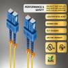 CableLeader 2m OS2 Short Boot SC to SC UPC Duplex Corning Fiber Optic Cable SingleMode 9/125 LZSH/OFNR Rated view 3