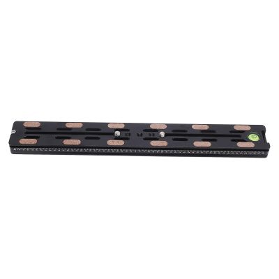 Dpofirs Camera Tripod Base Plate, Rapid Freedom Plate 280 Mm Scale Aluminum Alloy with 1/4 and 3/8 Inch Screws for DSLR Cameras