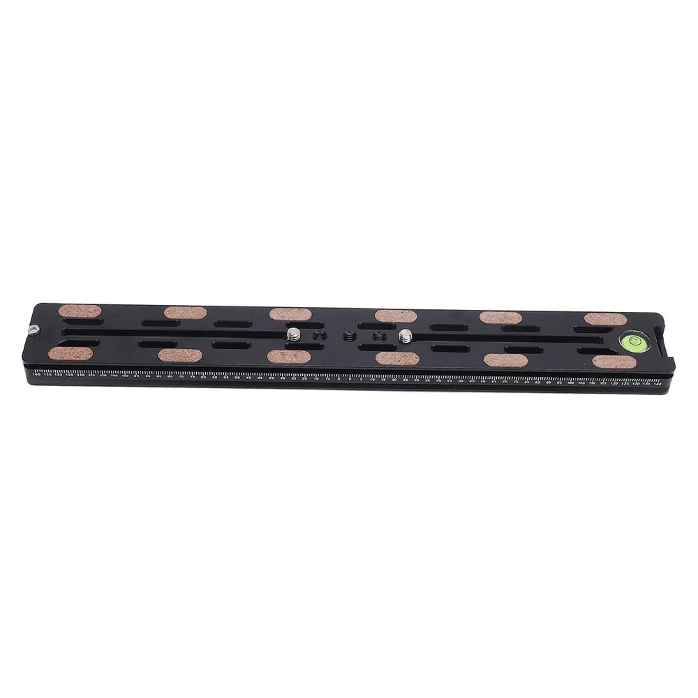 Dpofirs Camera Tripod Base Plate, Rapid Freedom Plate 280 Mm Scale Aluminum Alloy with 1/4 and 3/8 Inch Screws for DSLR Cameras