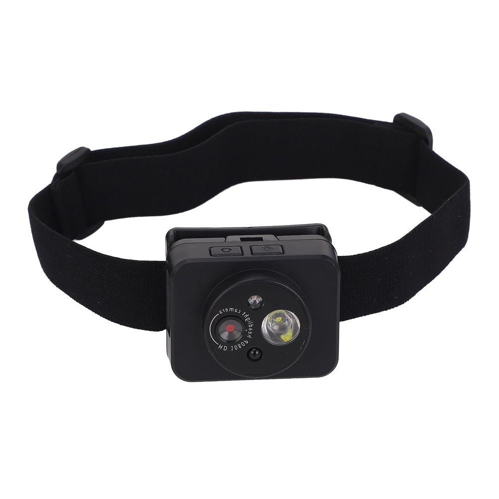 GOWENIC Head Mounted Camera,1080P Adjustment Head Camera Action Camera, LED Headlamp Wearable Video Recording Device for Night Riding, Fishing and Outdoor Activities