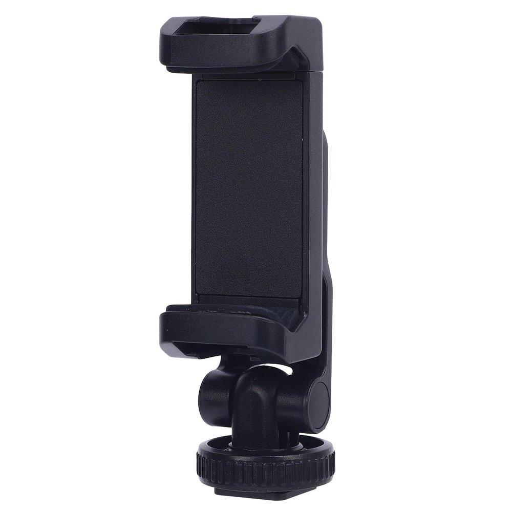 Bewinner Phone Tripod Mount Adapter, Stable Tripod Phone Holder Clamp/Holder with Double Cold Shoe for Most Phones to Record