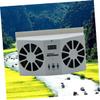 Mikikit Solar Dual Ventilation Fan for Car Front and Rear Windows Rechargeable Auto System with LCD Temperature Display Compact White Cooling for Trucks Suvs Boats view 2