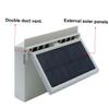 Mikikit Solar Dual Ventilation Fan for Car Front and Rear Windows Rechargeable Auto System with LCD Temperature Display Compact White Cooling for Trucks Suvs Boats view 3