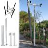 Free Standing Outdoor Pole Security Camera with 2 Pack Arm Poles, Segmented Combination Ground Surveillance Rod Post for Intersections/Driveway Light/Warehouse(H 2 m/78.7 inch)