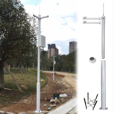 20' 16 Ft 13 10 6 Foot High Camera Surveillance Pole Kit Sturdy, Outdoor Multi-Functional Utility Light Lamp Post for Parking Lot/Industrial Parks/Commercial(4 m/13.1 ft)