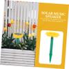 POPETPOP Solar Powered Lotus Speaker Outdoor Player Portable Buddha Songs Player with Lightweight and Easy Ground Insertion Yellow view 3